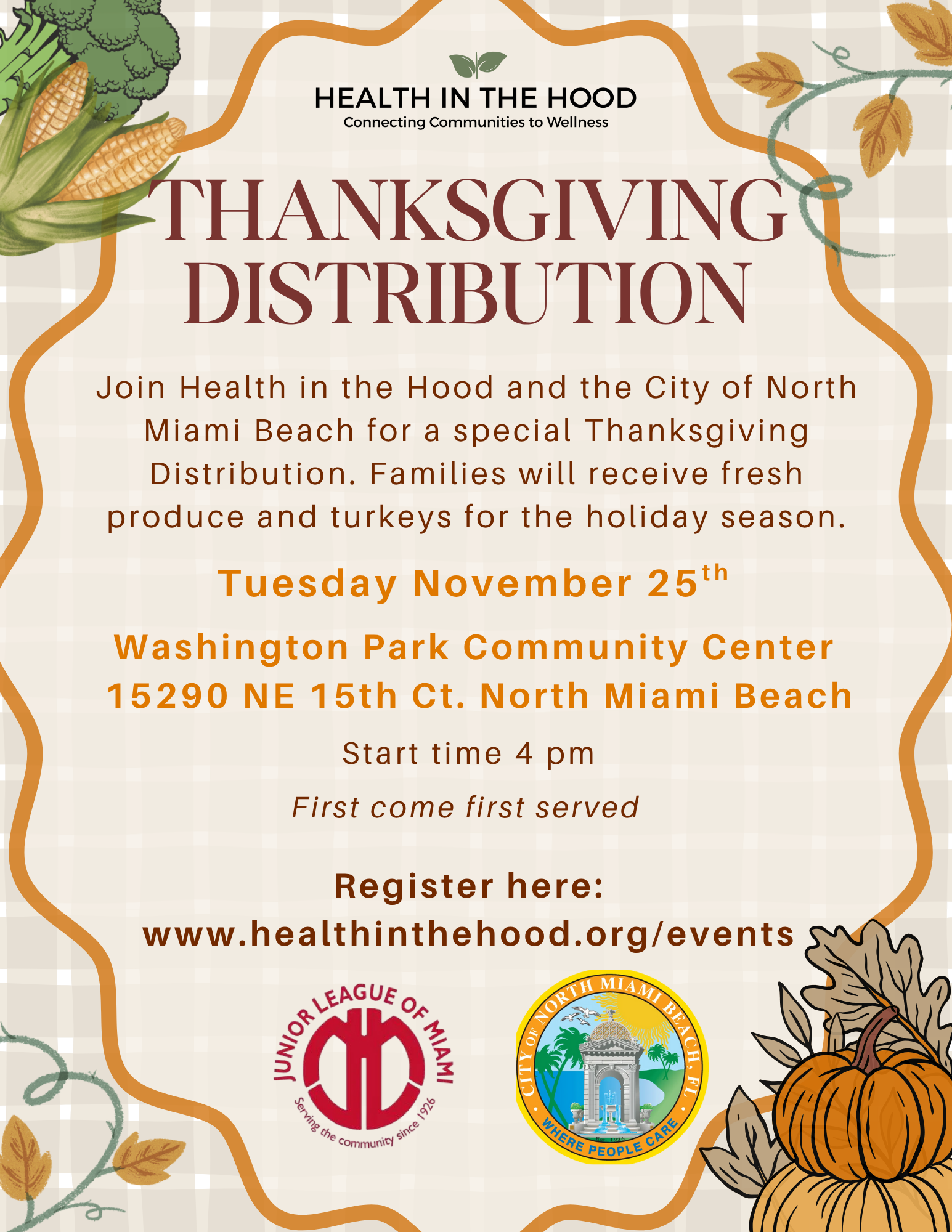 North Miami Beach thanksgiving distribution — Health in the Hood